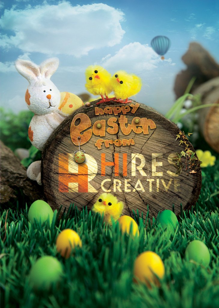 Easter hunt nature poster